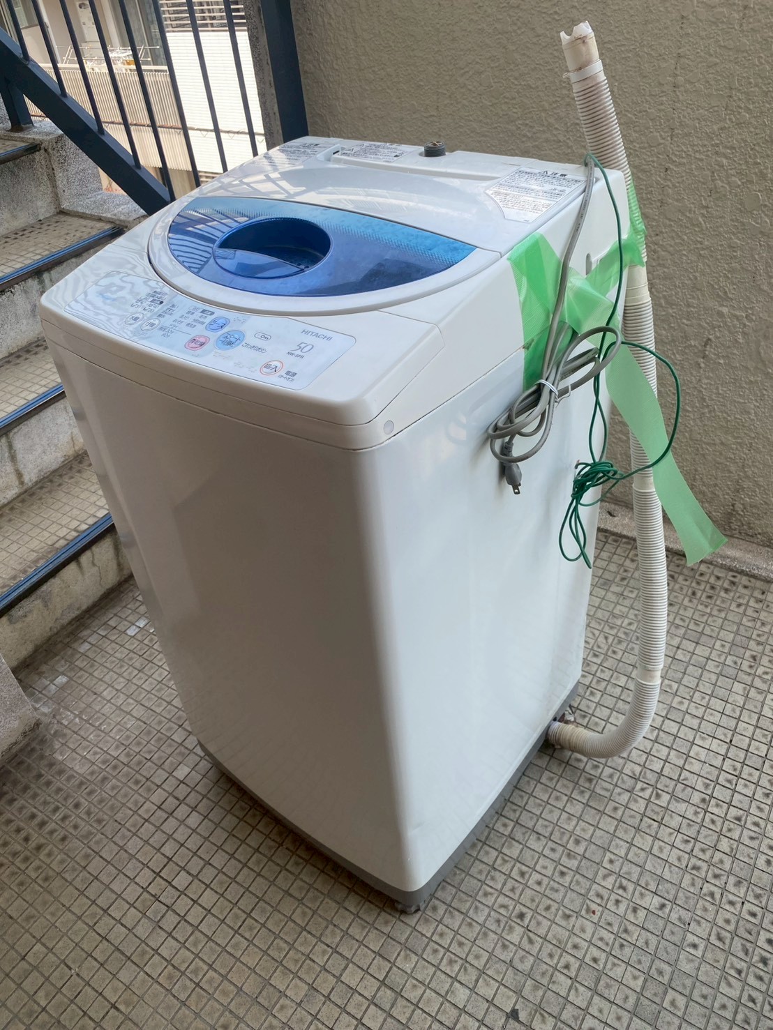 埼玉県三郷市で日立 全自動洗濯機 NW-5FR 使用感ありのため無料
